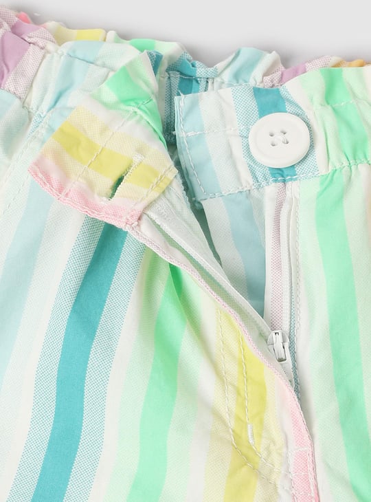 Girls Striped Casual Shorts