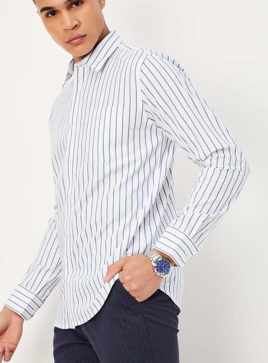 Men Regular Fit Striped Casual Shirt