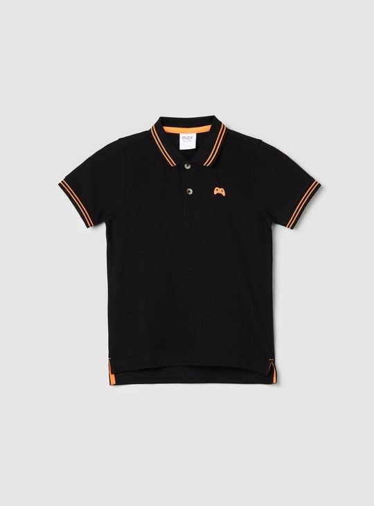 Boys Solid Polo T-shirt