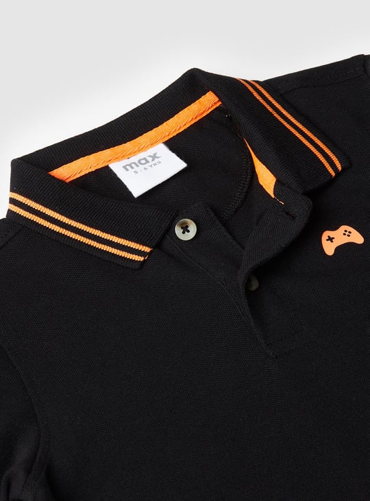 Boys Solid Polo T-shirt