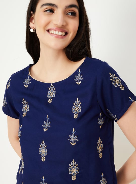 Women Embroidered Ethnic Top