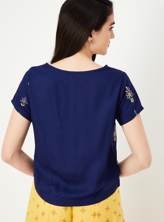Women Embroidered Ethnic Top