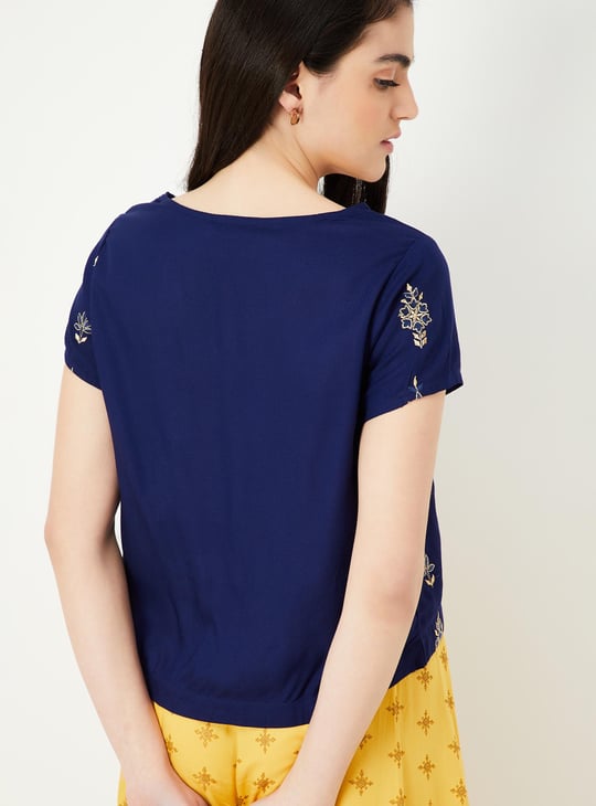 Women Embroidered Ethnic Top