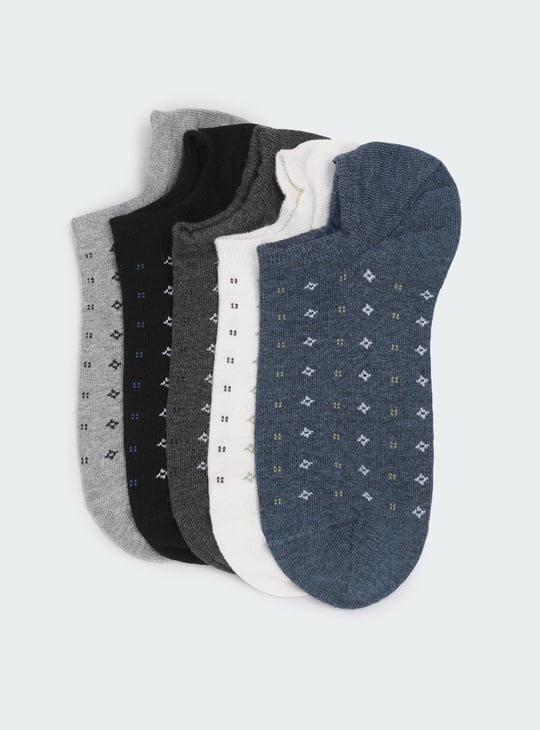 Men Printed Ankle Length Socks - Pack of 5