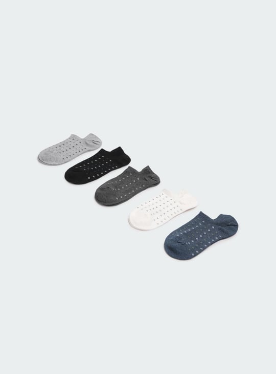 Men Printed Ankle Length Socks - Pack of 5