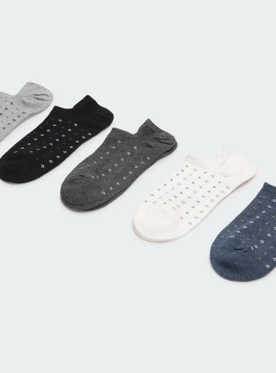 Men Printed Ankle Length Socks - Pack of 5