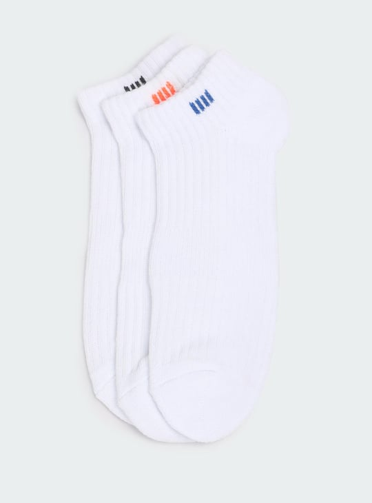 Men Solid Ankle Length Socks - Pack of 3