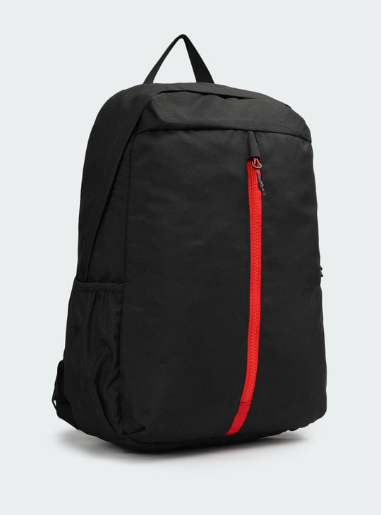 Men Solid Zip-Around Backpack | Black | Solid