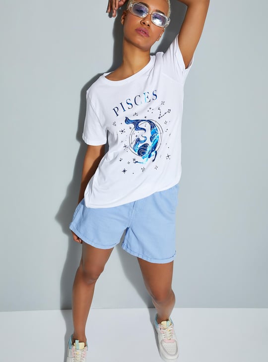 URB_N Women Zodiac Printed T-shirt