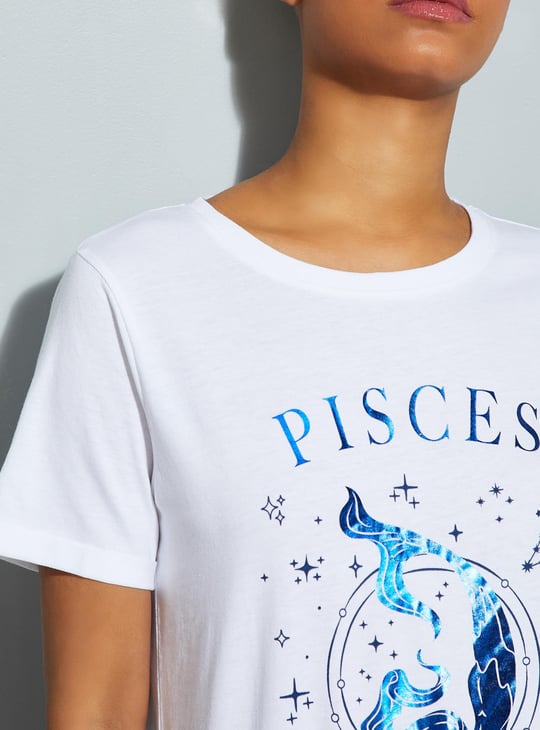 URB_N Women Zodiac Printed T-shirt