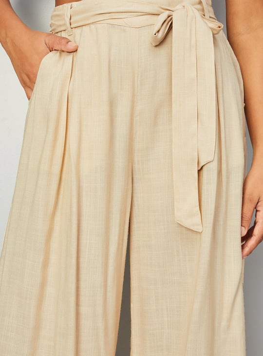 Women Solid Belted Co-Ord Set