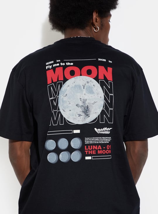 URB_N Men NASA Back Print Oversized T-shirt