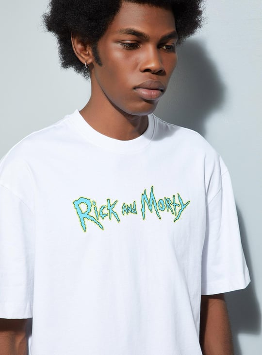 URB_N Men Oversized Rick & Morty T-shirt