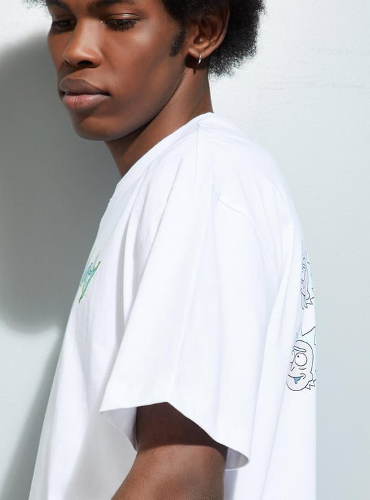 URB_N Men Oversized Rick & Morty T-shirt