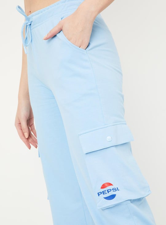 Women Printed Cargo Track Pants