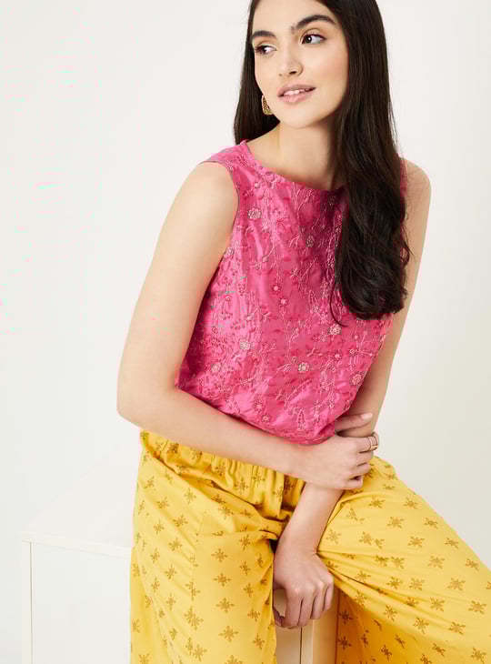 Women Embroidered Ethnic Top