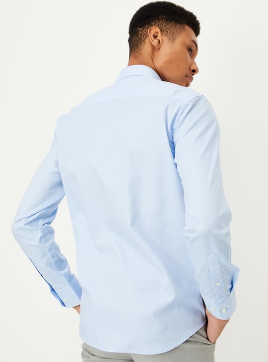 Men Slim Fit Solid Formal Shirt