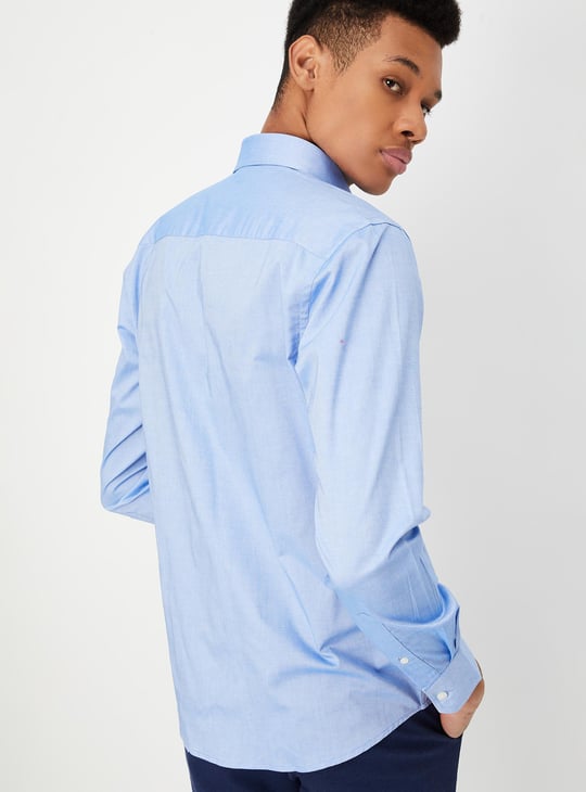 Men Slim Fit Solid Formal Shirt