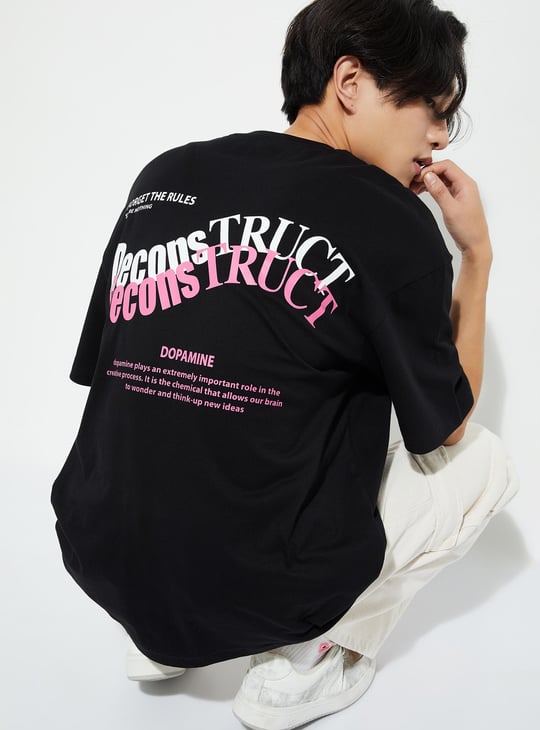 URB_N Men Oversized Back Printed T-shirt