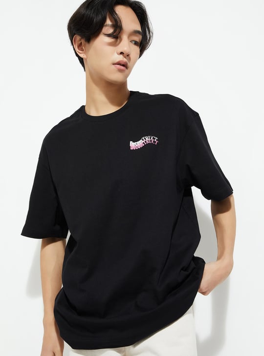 URB_N Men Oversized Back Printed T-shirt