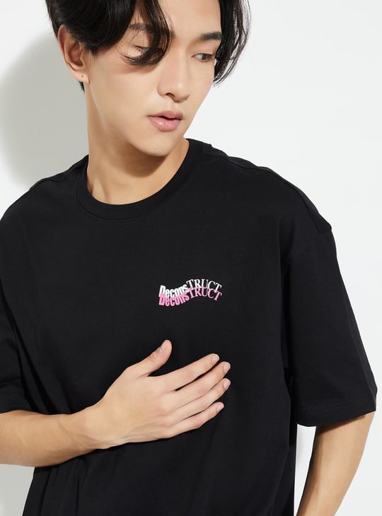 URB_N Men Oversized Back Printed T-shirt