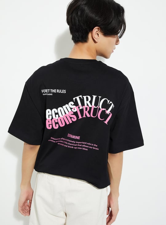 URB_N Men Oversized Back Printed T-shirt
