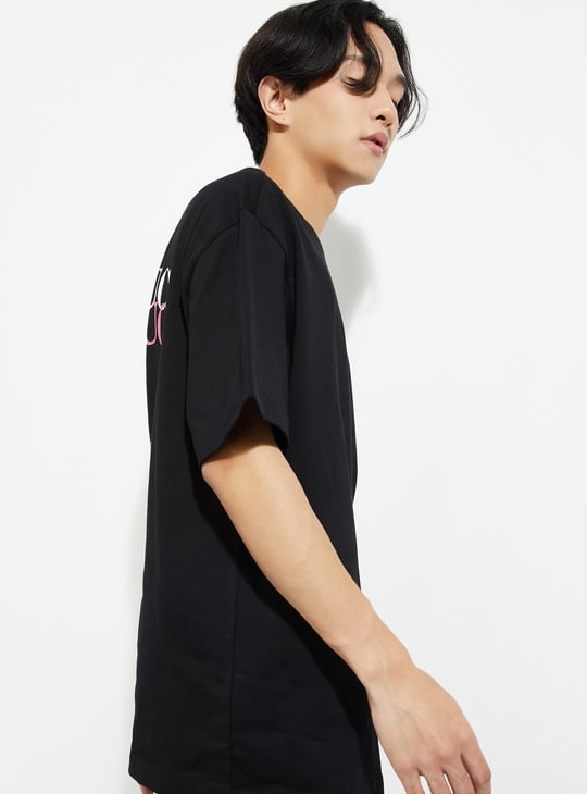 URB_N Men Oversized Back Printed T-shirt