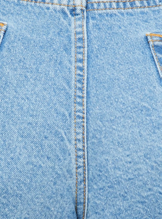 Women Solid Denim Shorts