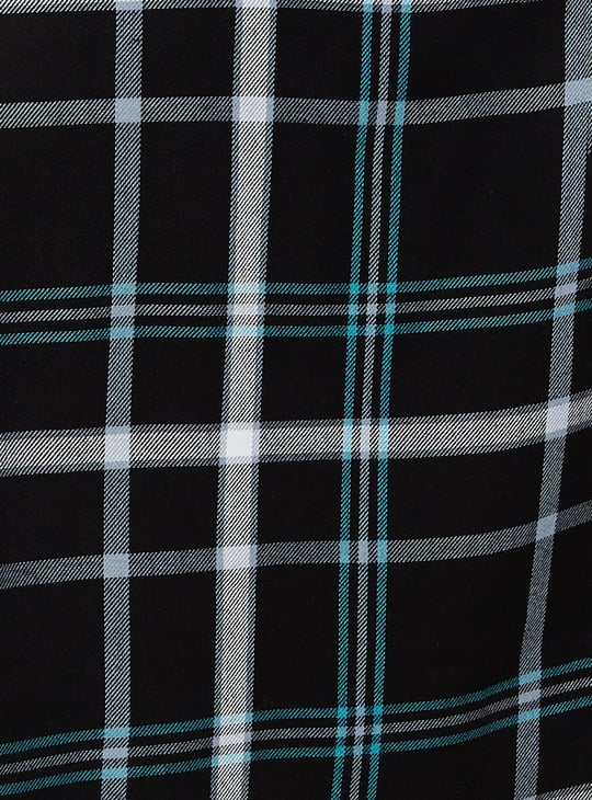 Women Checked Cropped Shirt