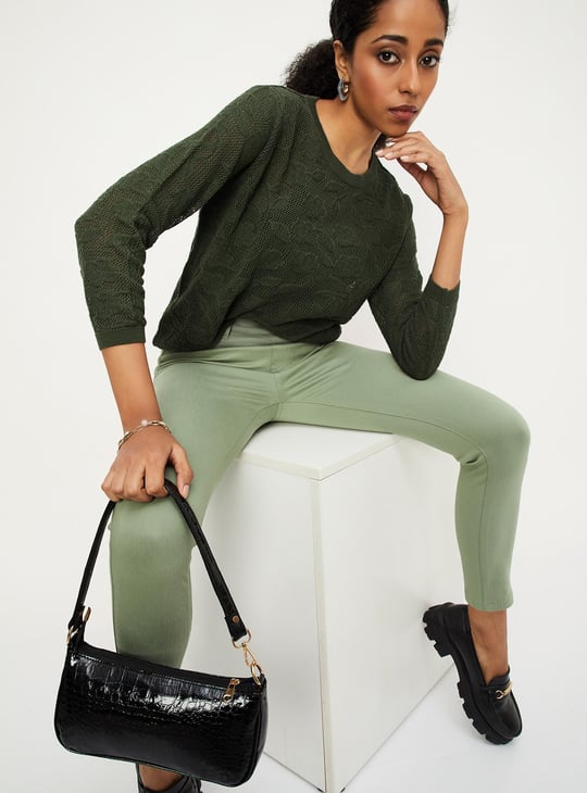 Women Knitted Solid Top