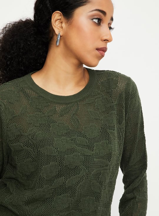 Women Knitted Solid Top