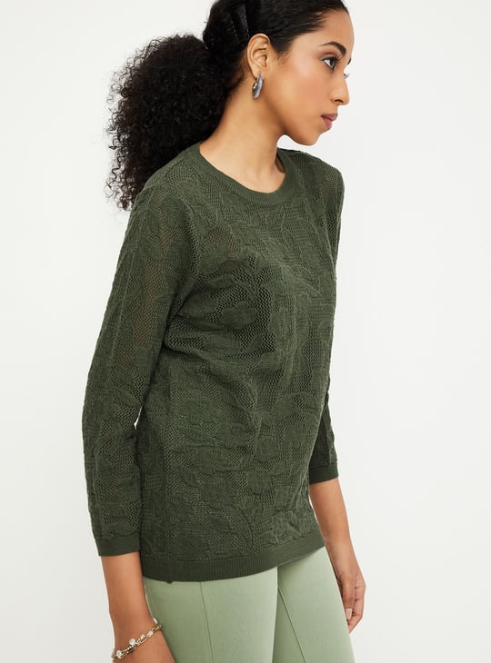Women Knitted Solid Top