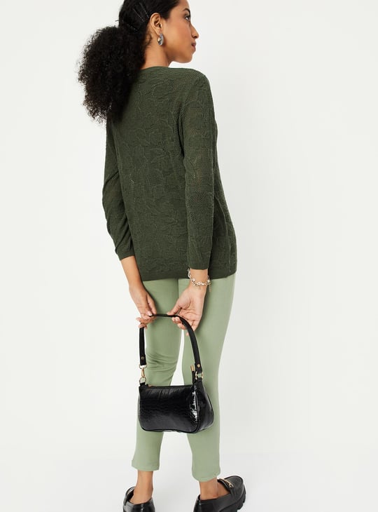 Women Knitted Solid Top