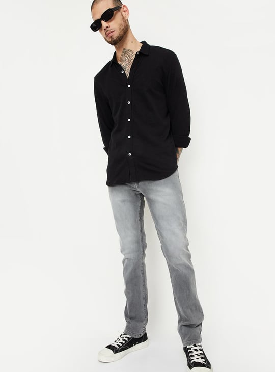 Men Slim Fit Faded Jeans