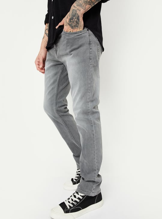 Men Slim Fit Faded Jeans