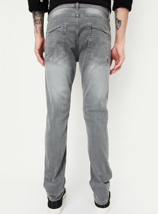 Men Slim Fit Faded Jeans