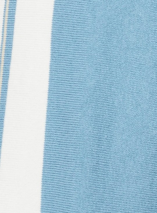 Men Striped Flat Knit Polo T-shirt