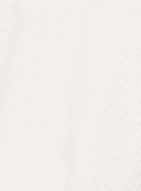 Men Textured Zipper Polo T-shirt
