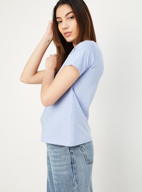 Women Schiffli Detail T-shirt