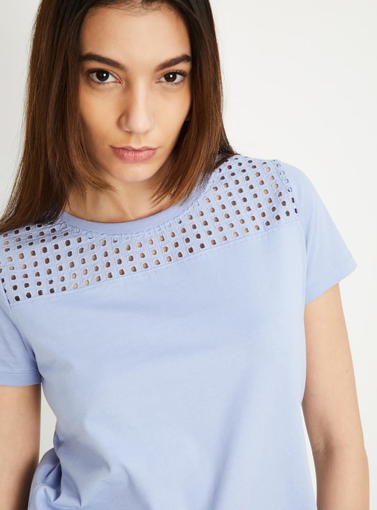 Women Schiffli Detail T-shirt