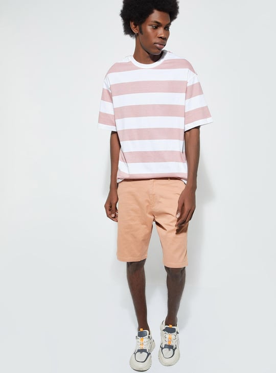 URB_N Men Oversized Striped T-shirt