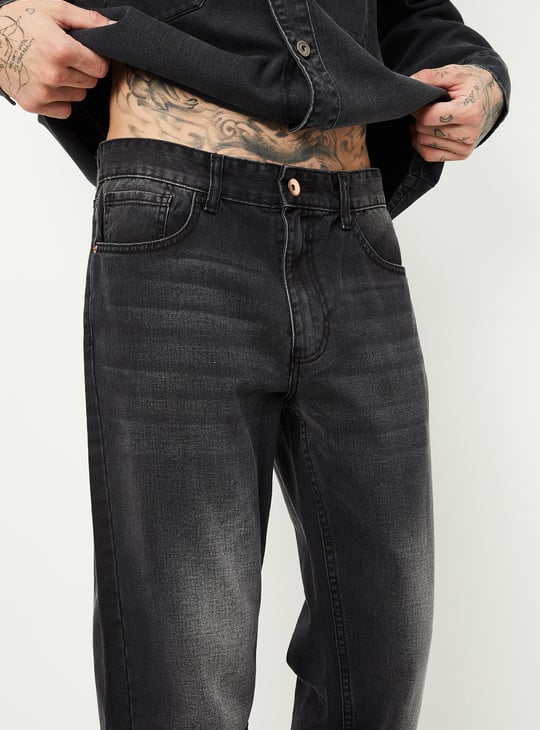 Men Faded Straight Fit Jeans