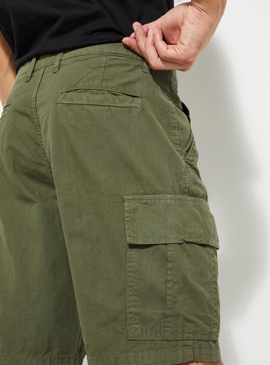 URB_N Men Solid Cargo Shorts