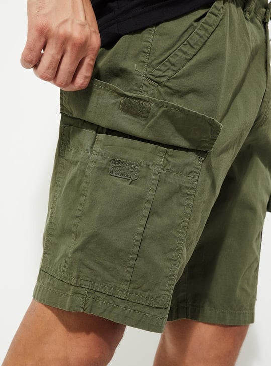 URB_N Men Solid Cargo Shorts