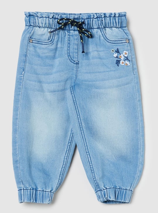 Girls denim joggers sale