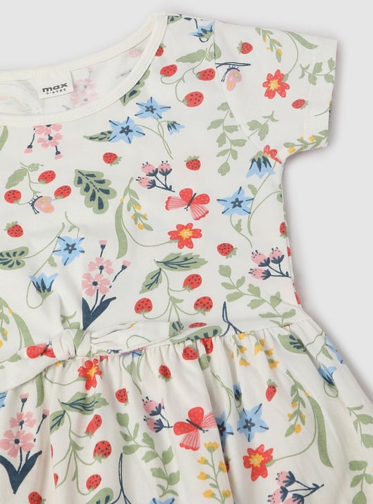 Girls Printed Fit and Flare Dress