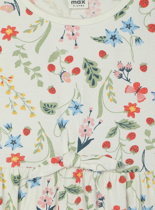 Girls Printed Fit and Flare Dress