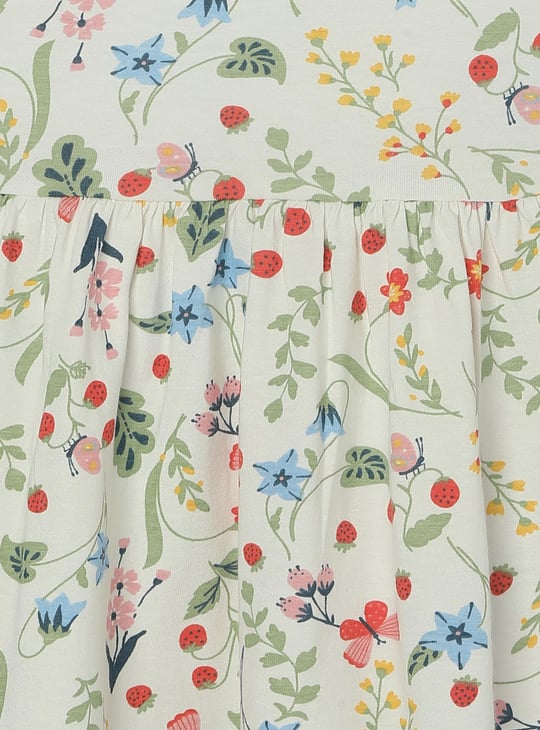 Girls Printed Fit and Flare Dress