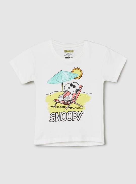 Girls Snoopy Print T-shirt