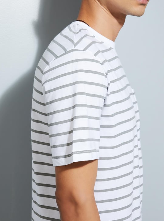 URB_N Men Regular Fit Striped T-shirt